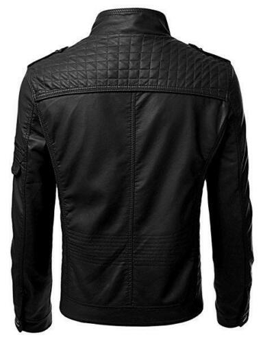 Black Lambskin Leather Jacket For Men