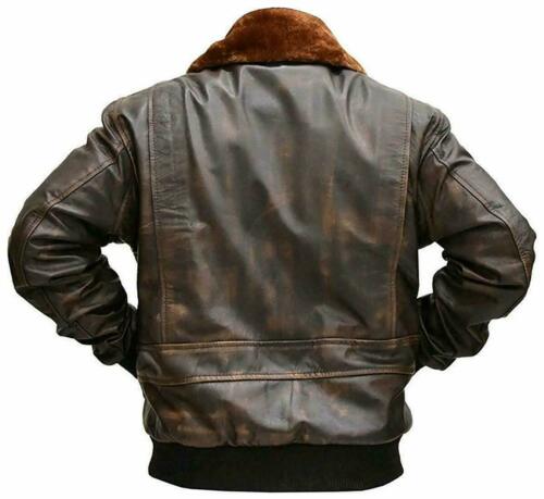 G-1 Aviator Distresses Leather Jacket, Brown