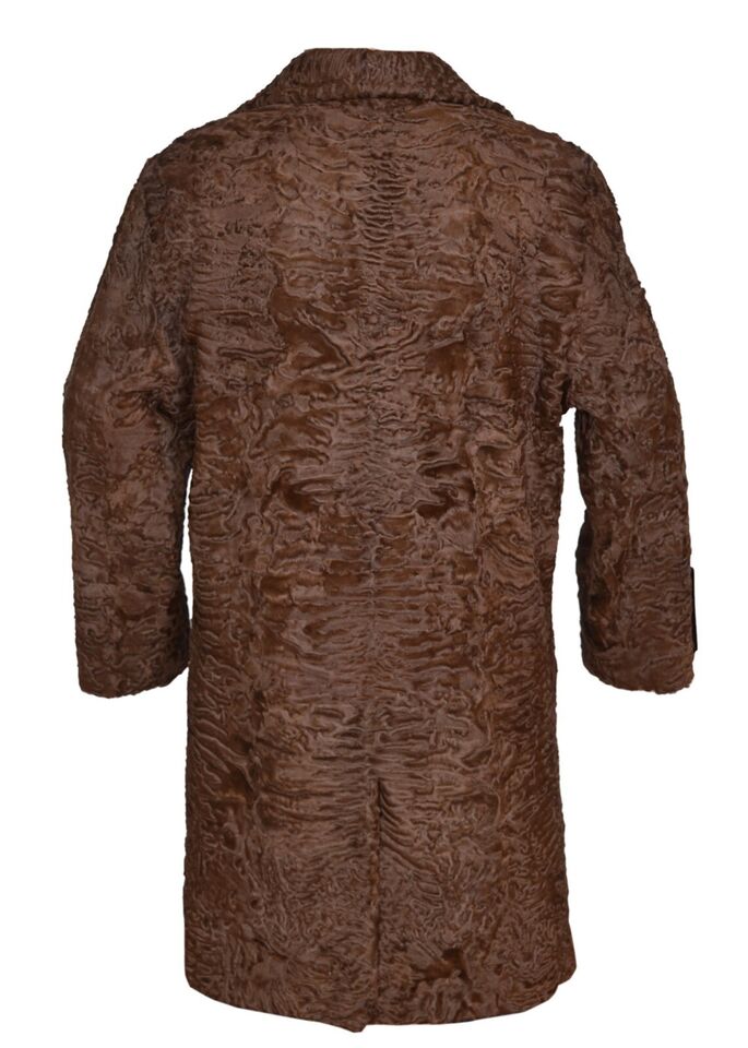 Shearling Coat on Real Astrakhan Swakara Wavy Karakul Fur Zing Apparel