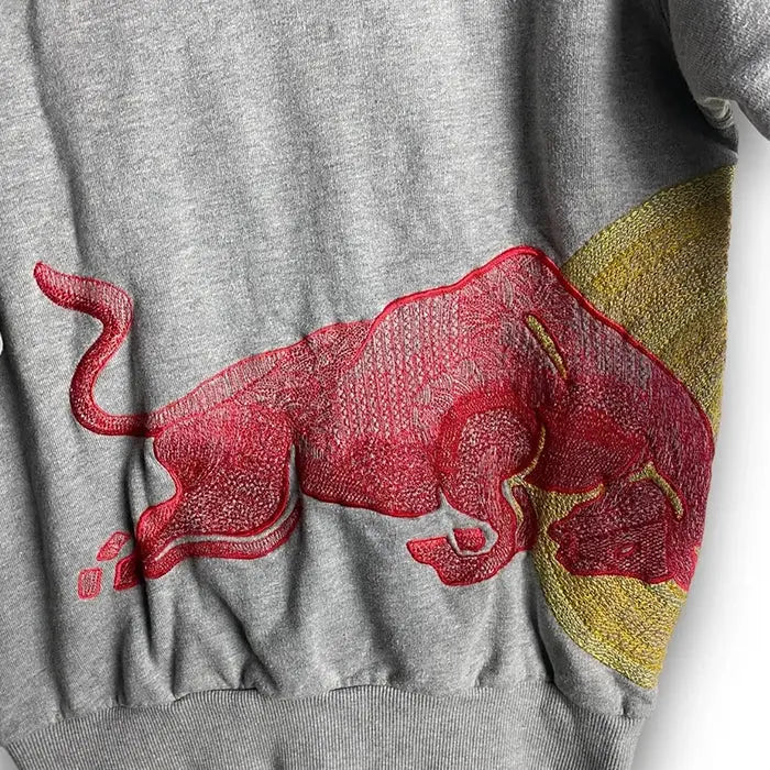 Vintage Red Bull Big Embroidered Logo Racing Hoodie Zing Apparel