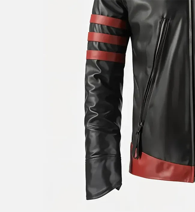 wolverine black leather jacket
