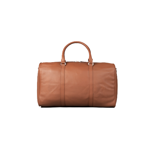 Deluxe Travel Leather Duffle Bag, Brown
