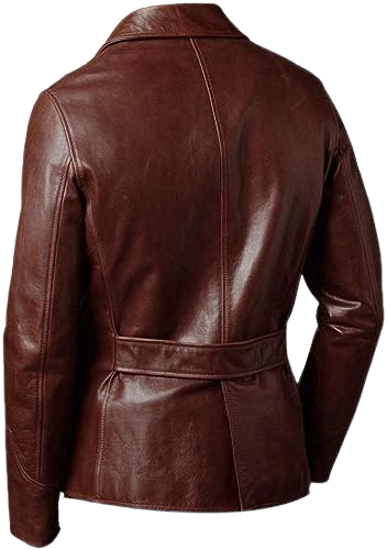 Vintage Leather Blazer Men, Chocolate Brown