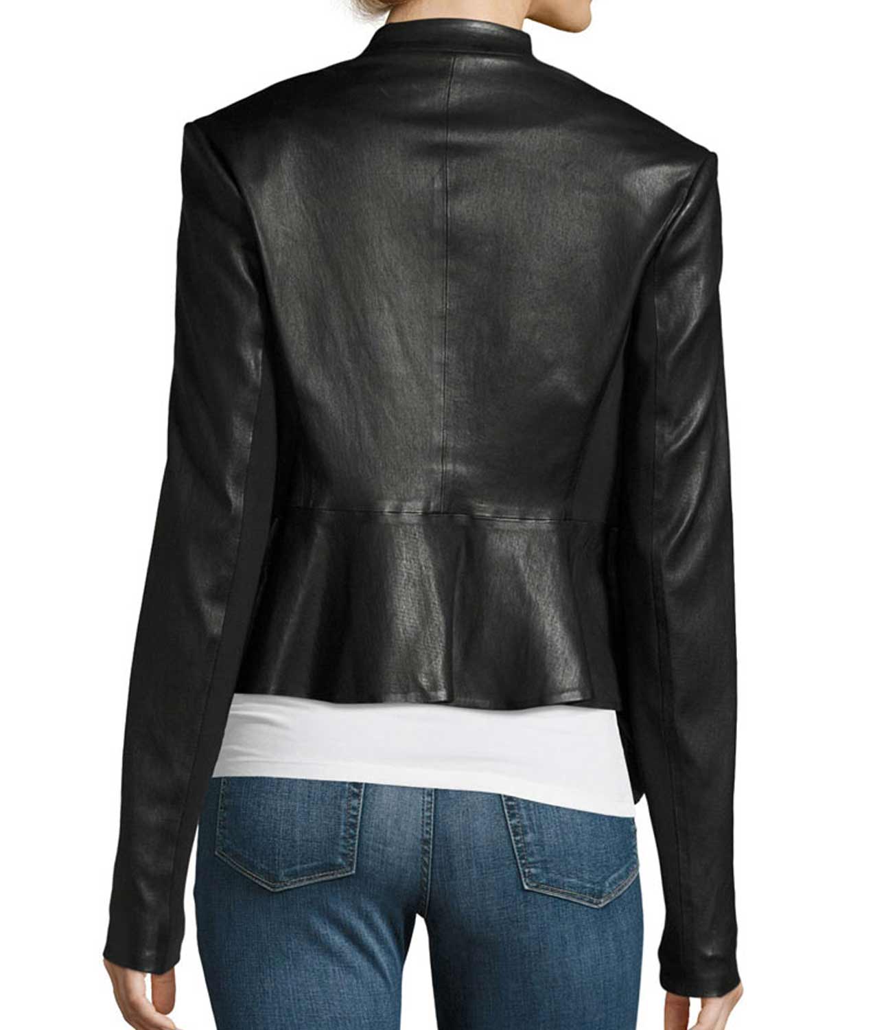 Juliana_Harkavy_Arrow_Season_6_Drape_Leather_Jacket