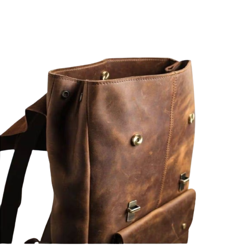 Personalized Premium Leather Travel Bag, Brown