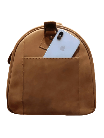 Full Grain Duffle Bag With Shoe Pocket