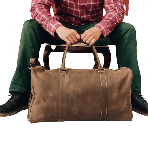 Crazy Horse Genuine Duffle Bag, Brown