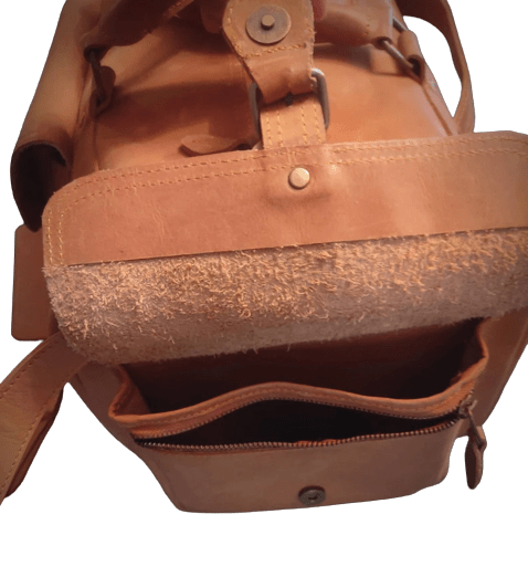 Vintage Leather Gym Bag Men, Brown