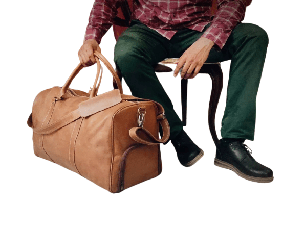 Crazy Horse Genuine Duffle Bag, Brown