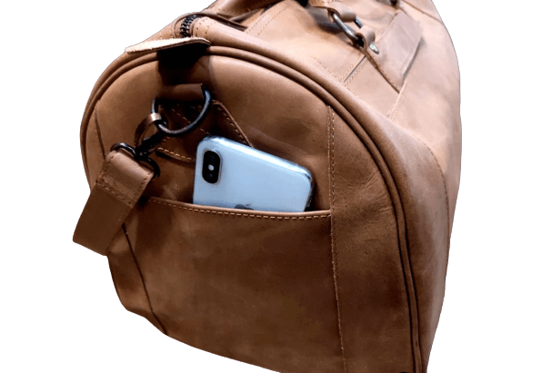 Full Grain Duffle Bag With Shoe Pocket