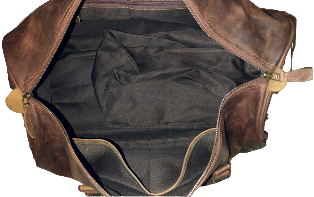 Best Leather Duffle Bag, Premium Lining