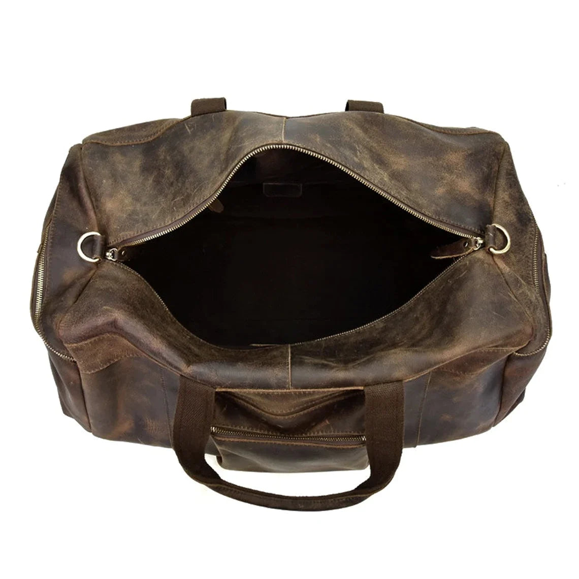 Genuine Cow Leather Weekender Duffle Bag