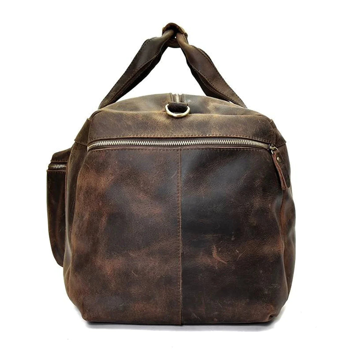 Genuine Cow Leather Weekender Duffle Bag