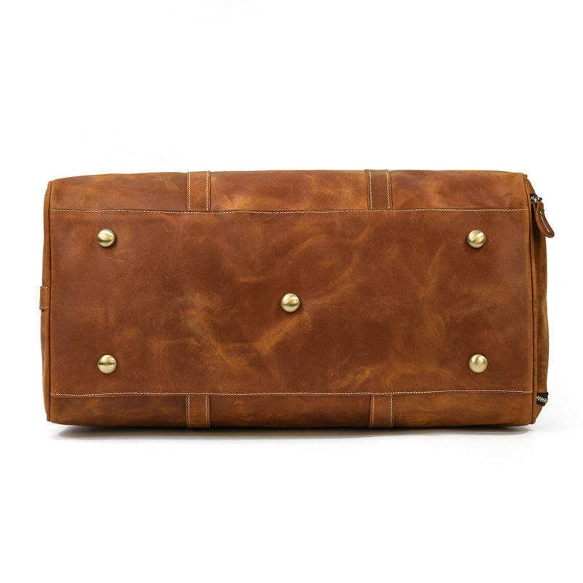 Premium Luggage Leather Duffel Bag, Brown