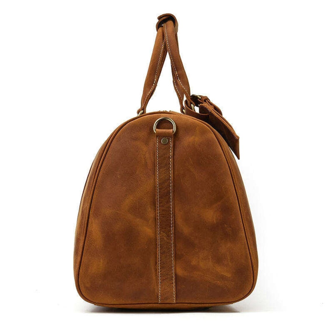 Premium Luggage Leather Duffel Bag, Brown