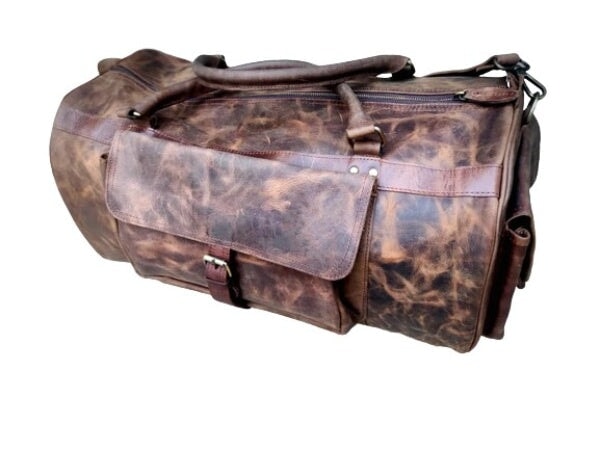 Handmade Full Grain Leather Weekender Bag