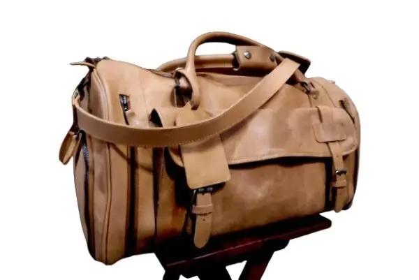 Full Grain Duffle Bag With Shoe Pocket Zing Apparel