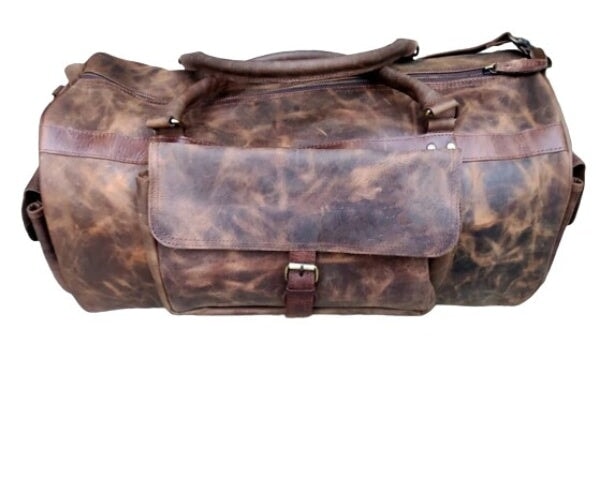 Handmade Full Grain Leather Weekender Bag