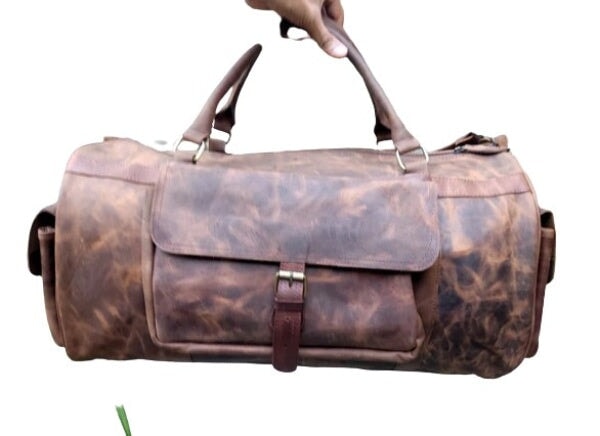 Handmade Full Grain Leather Weekender Bag