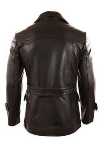 German Vintage Leather Blazer Men, Black Zing Apparel