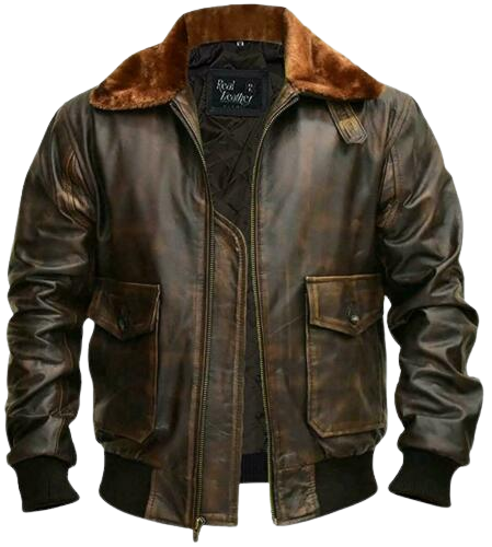 G-1 Aviator Distressed Brown Leather Jacket