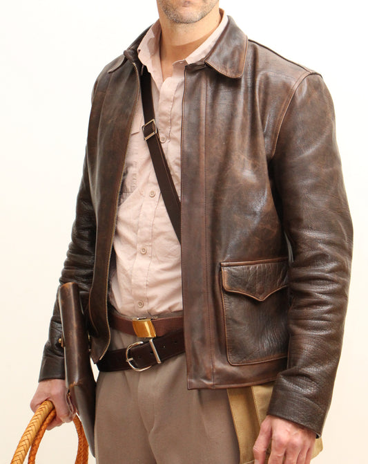 Halloween Jacket - Raiders of The Lost Ark Leather Jacket