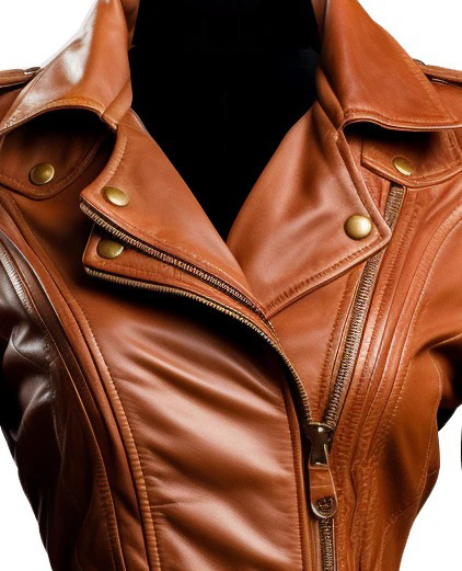 Brown Leather Jacket For Women 