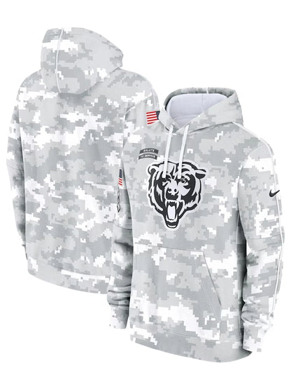 Salute To Service Chicago Bears Camo 2024 Hoodie