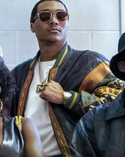 Black Mafia Family Big Meech Bomber Leather Jacket