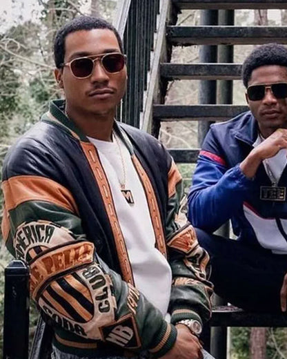 Black Mafia Family Big Meech Bomber Leather Jacket