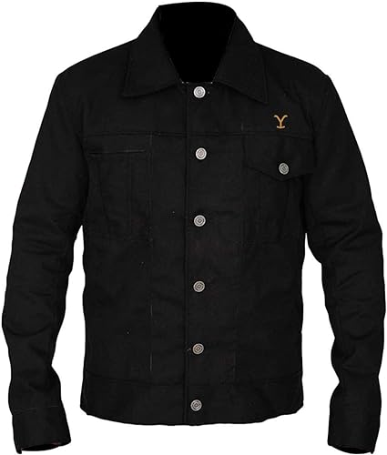 Cowboy Stylish Cotton Jacket For Men - Black