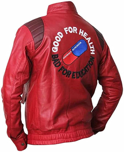 Halloween Jacket - Red Real Leather Regular Fit Jacket