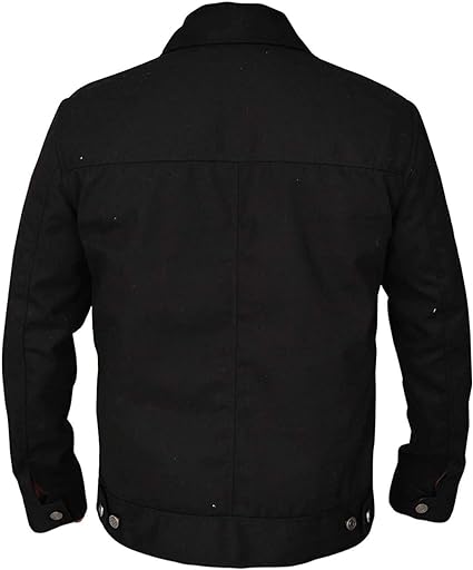 Cowboy Stylish Cotton Jacket For Men - Black