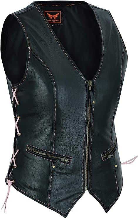 Longer Length Motorcycle Leather Vest