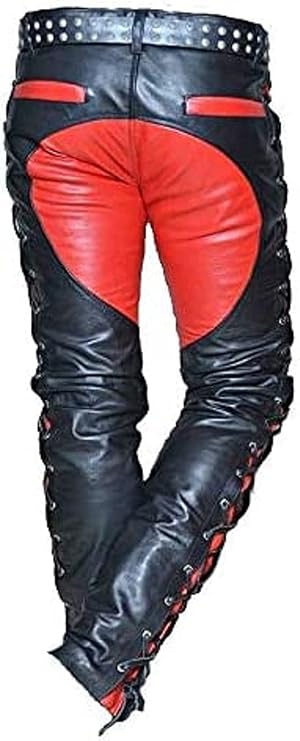 Leather Pants with Side and Front Laces