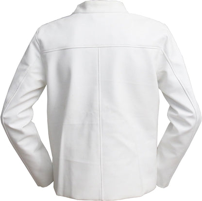 White Leather Jacket  - Zing Apparel 