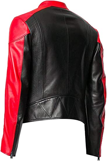 Halloween Jacket - Men Leather Jacket Lambskin Slim Jacket