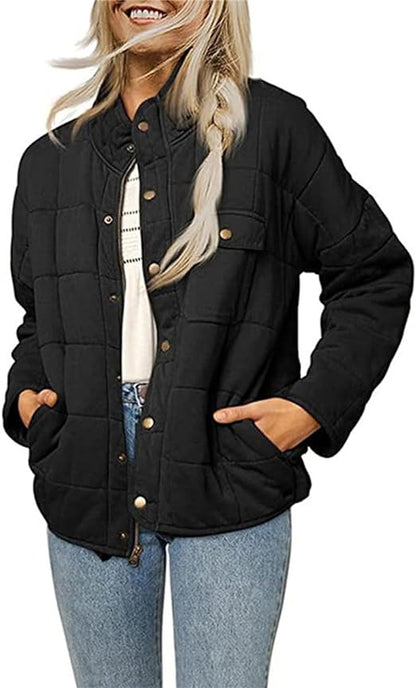 Quilted Cotton Jacket For Women, Cotton Black Jacket