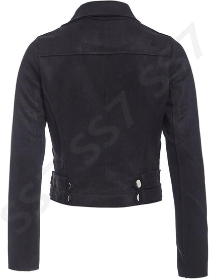 Women's Suede Biker Leather Jacket