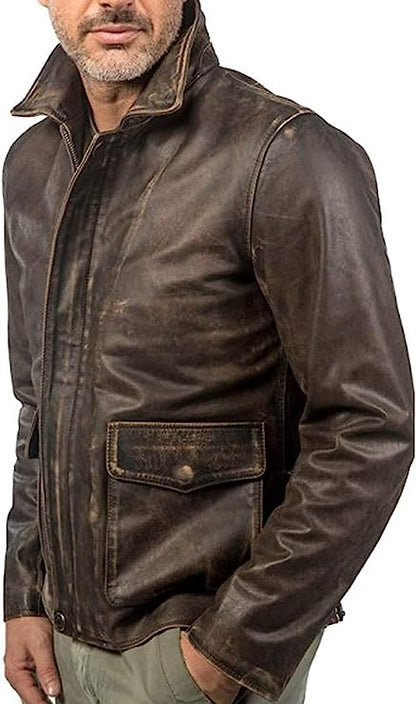 Halloween Jacket - Harrison Ford Indiana Jones Leather Jacket