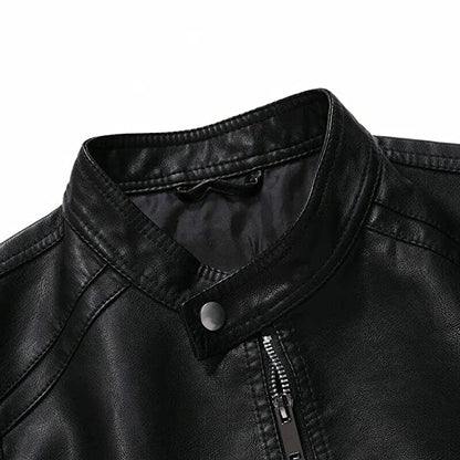 Casual Fashion Biker Leather Jacket Men