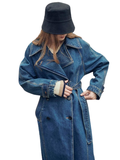 Denim Trench Coat Women - Zing Apparel