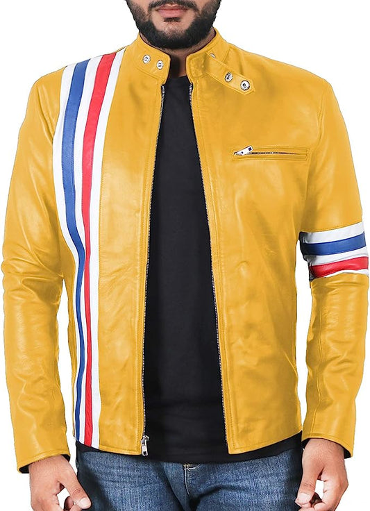 Men’s Cowhide Leather Bikers Jacket