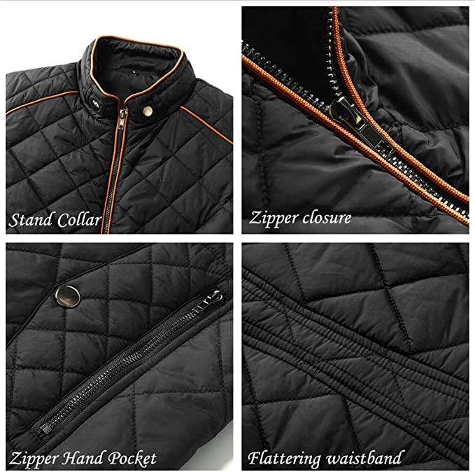 Quilted Light Weight Puffer Jacket, Black