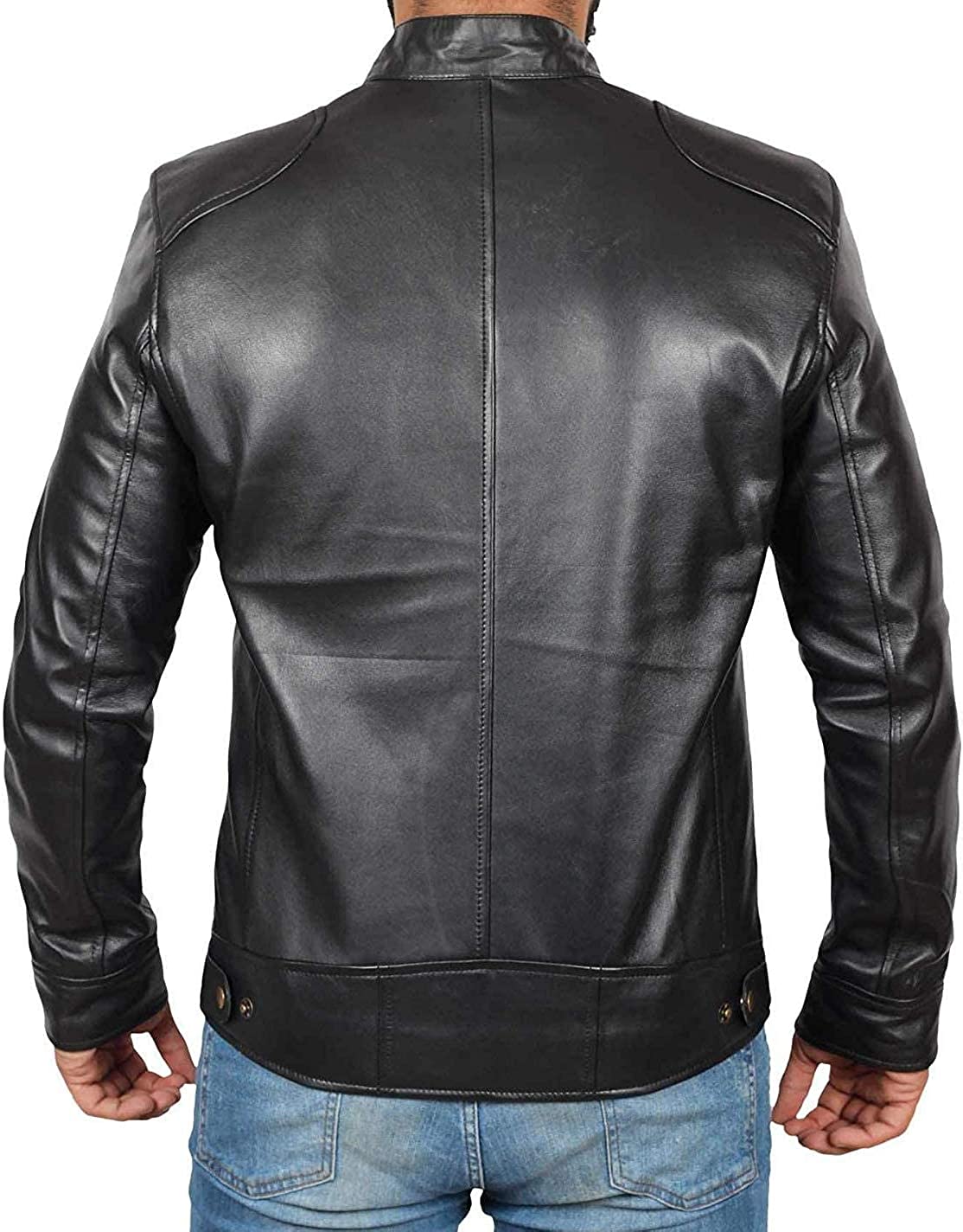 Classic Men's Lambskin Cafe Racer Jacket