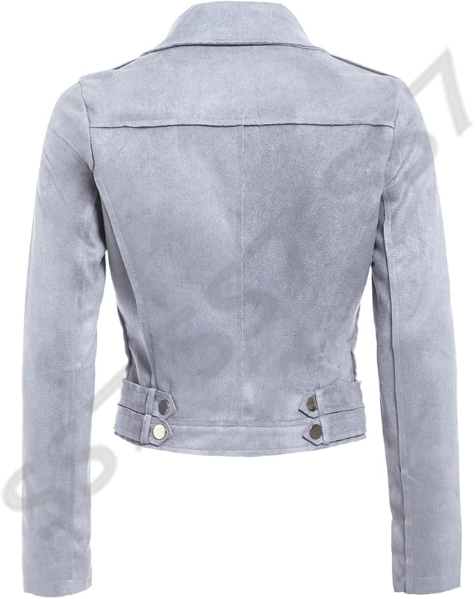 Women's Suede Biker Leather Jacket