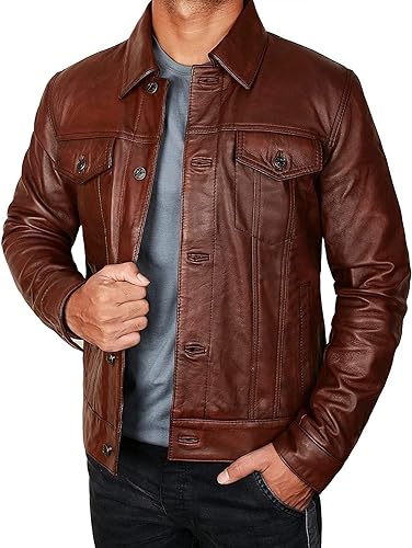 Vintage Style Trucker Biker Jacket Men