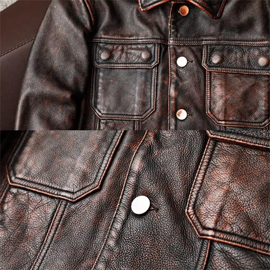 Men's Leather Faux Leather Biker Jacket