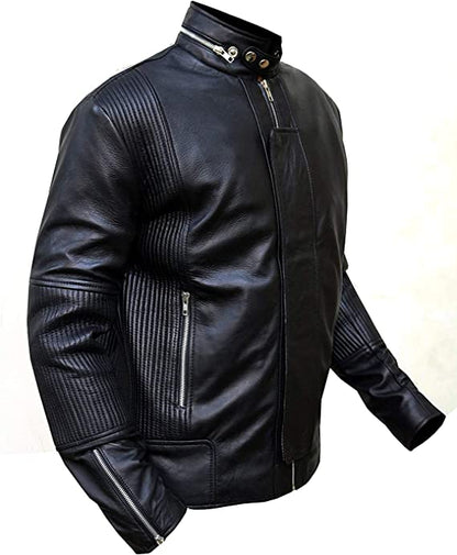 Halloween Jacket - Daft Punk Electroma Black Leather Jacket