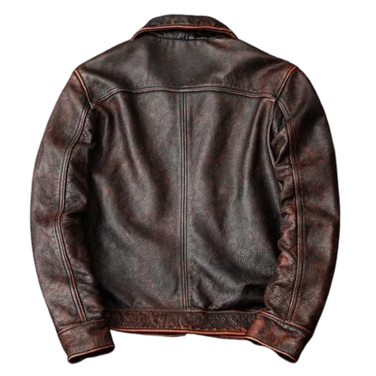 Men's Leather Faux Leather Biker Jacket